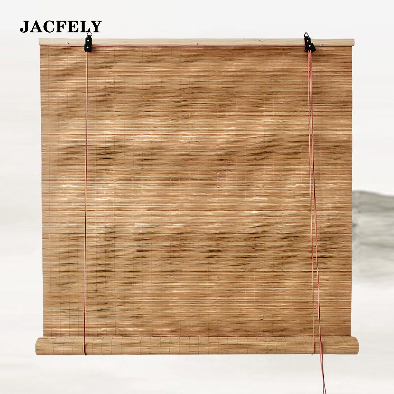 JACFELY Natural Bamboo Roll-Up Curtain, Vintage Decorative Window Blind, Doorway Curtain and Room Divider for Home Decor