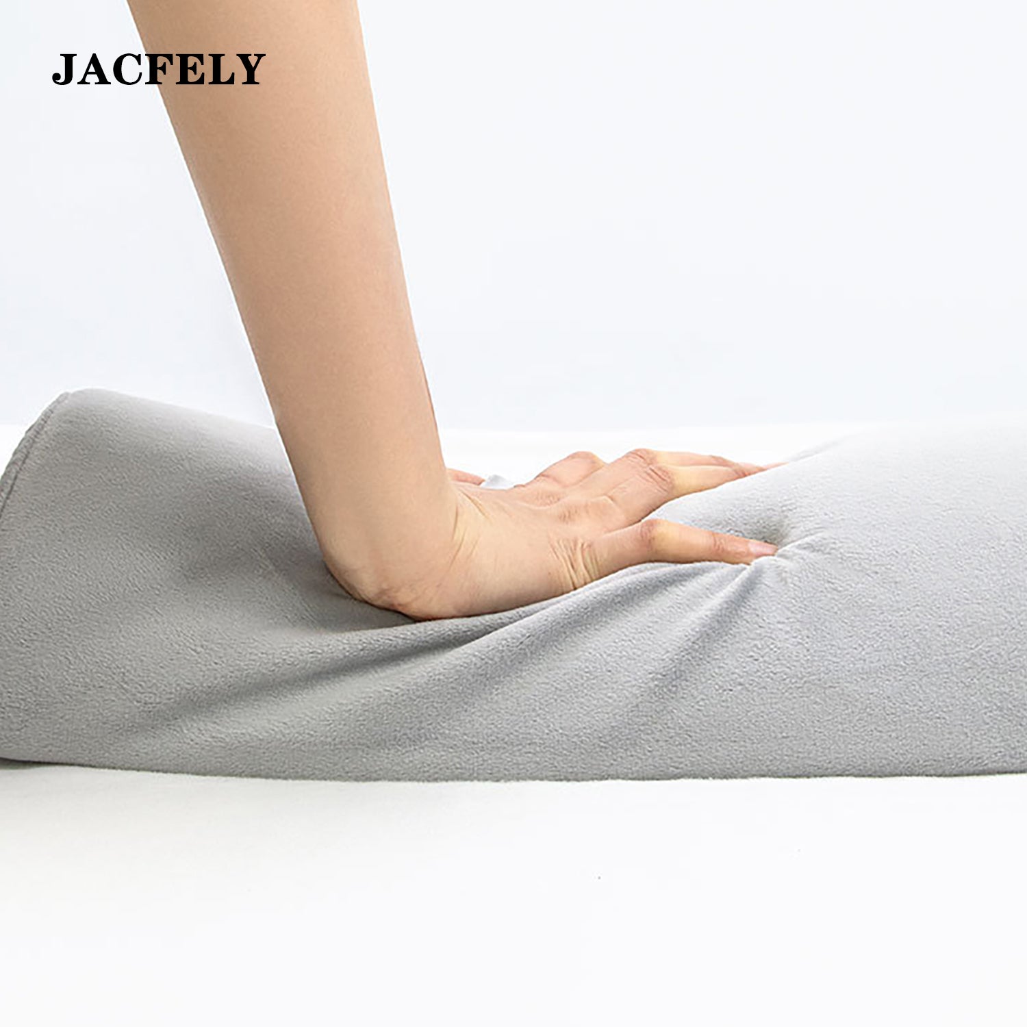 JACFELY Neck-supporting Pillow, Cervical Neck Roll Pillow, Half Round Neck Traction Pillow