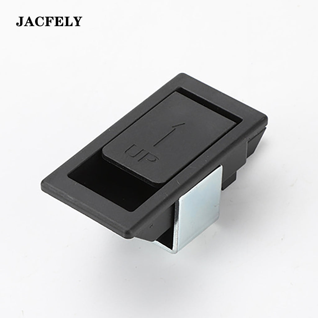 JACFELY Plastic Cabinet Door Latches, Pull-to-Open Panel Latch Catch, Flat Cabinet Door Buckle Handle