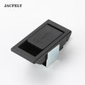 JACFELY Plastic Cabinet Door Latches, Pull-to-Open Panel Latch Catch, Flat Cabinet Door Buckle Handle