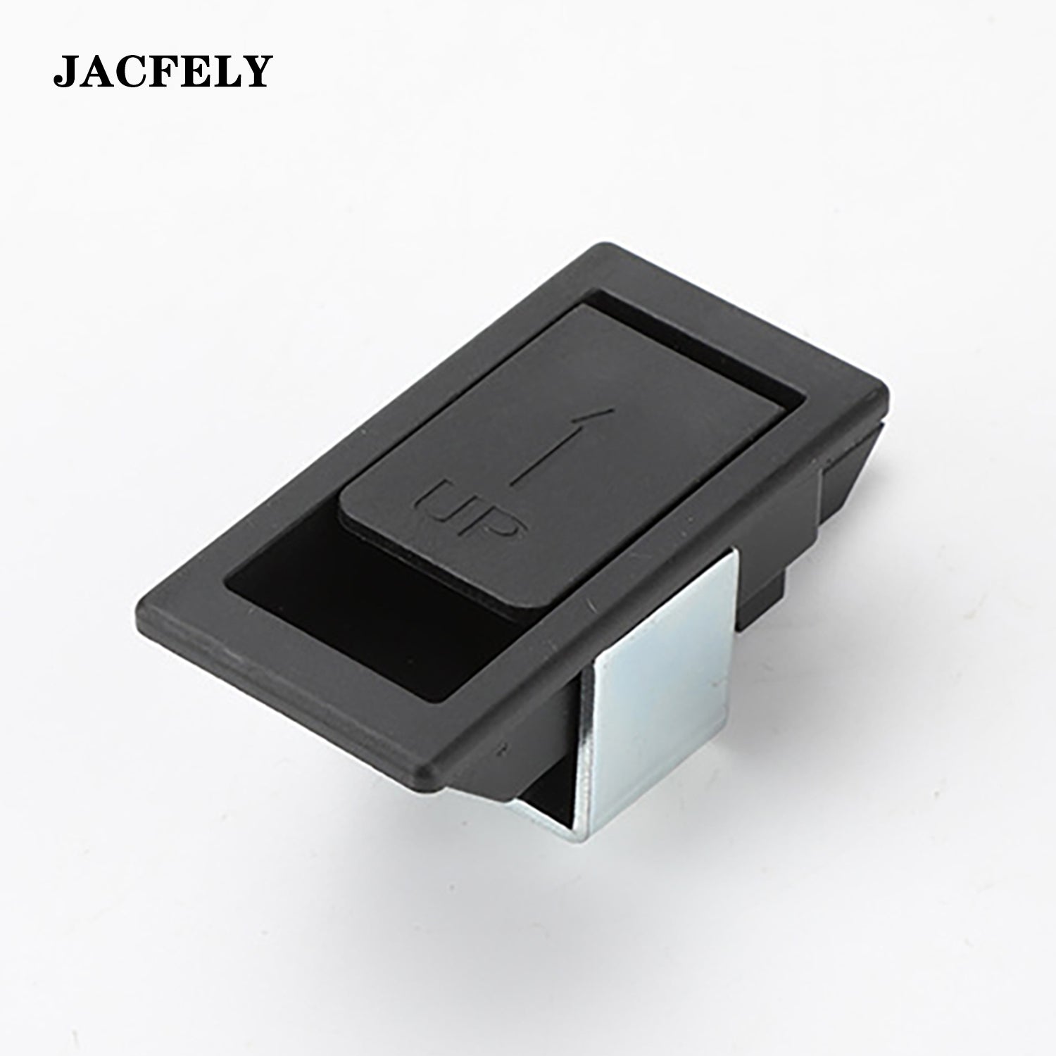 JACFELY Plastic Cabinet Door Latches, Pull-to-Open Panel Latch Catch, Flat Cabinet Door Buckle Handle