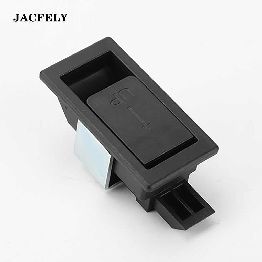JACFELY Plastic Cabinet Door Latches, Pull-to-Open Panel Latch Catch, Flat Cabinet Door Buckle Handle