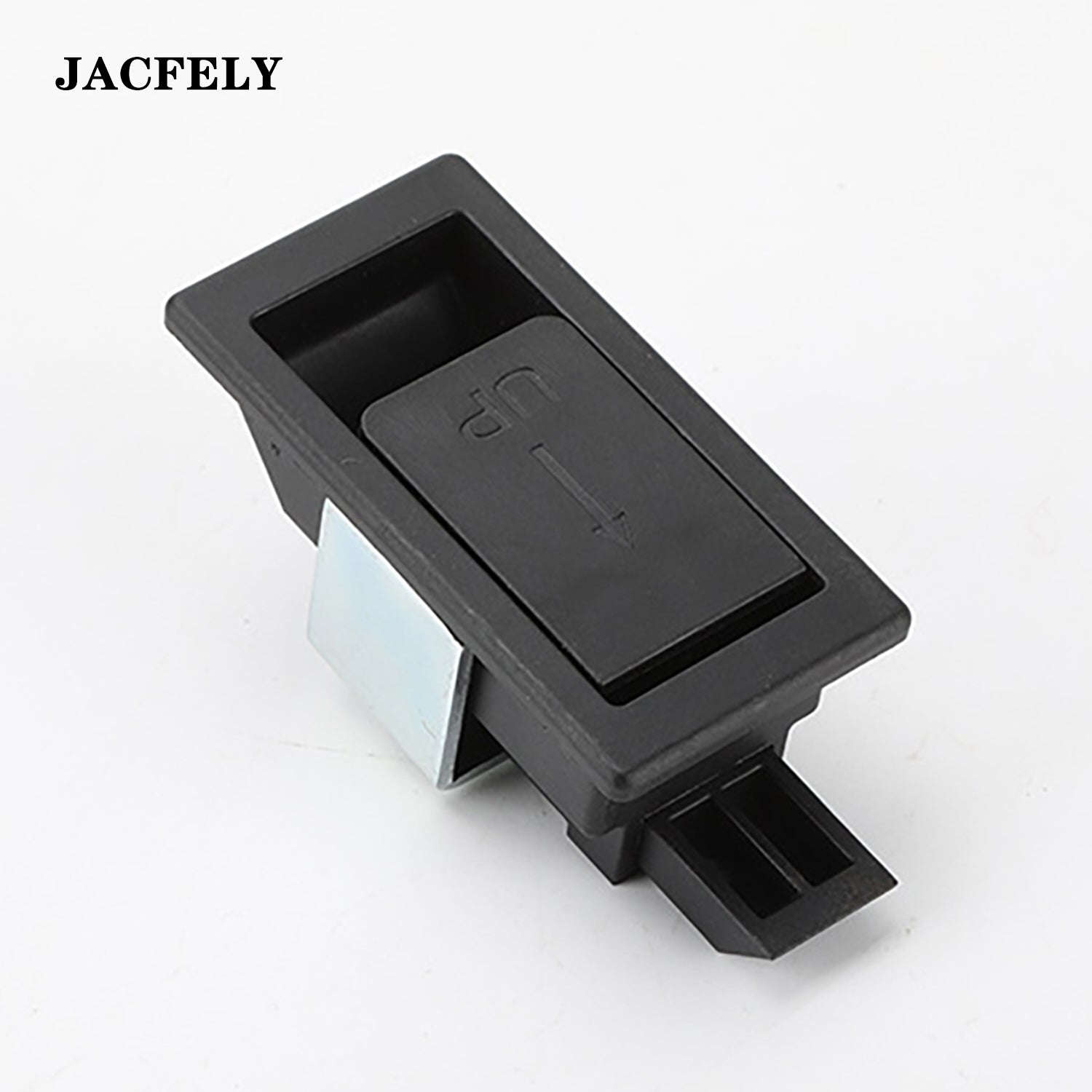 JACFELY Plastic Cabinet Door Latches, Pull-to-Open Panel Latch Catch, Flat Cabinet Door Buckle Handle