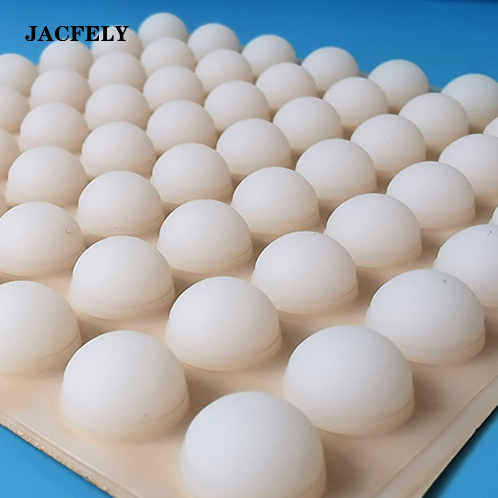 JACFELY Cabinet Door Bumpers, 100 Pack Clear Silicone Bumper Pads, Self-Adhesive Anti-Collision Cushion Pads