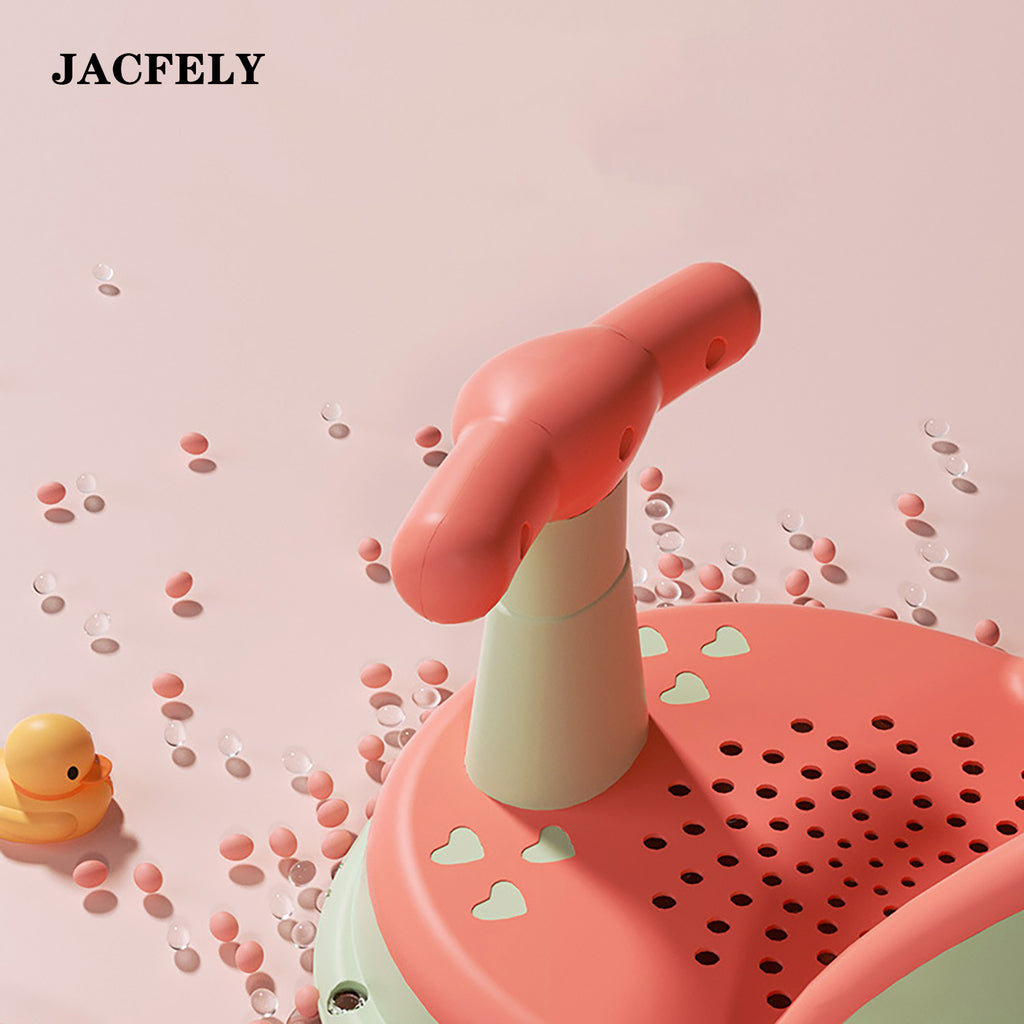 JACFELY Baby Bath Seat, Adjustable Infant Bathtub Seat and Support, Anti-Slip Baby Bath Chair for Sitting and Reclining, Portable Bath Seat