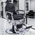 JACFELY Vintage Barber Chair, Heavy Duty Hydraulic Salon Chair with 360° Swivel, Adjustable Height, Headrest and Footrest