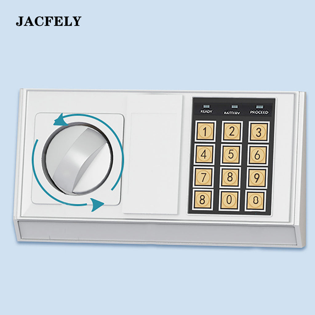 JACFELY Home Security Cabinet, Small Electronic Digital Safe with Keypad Lock and Alarm