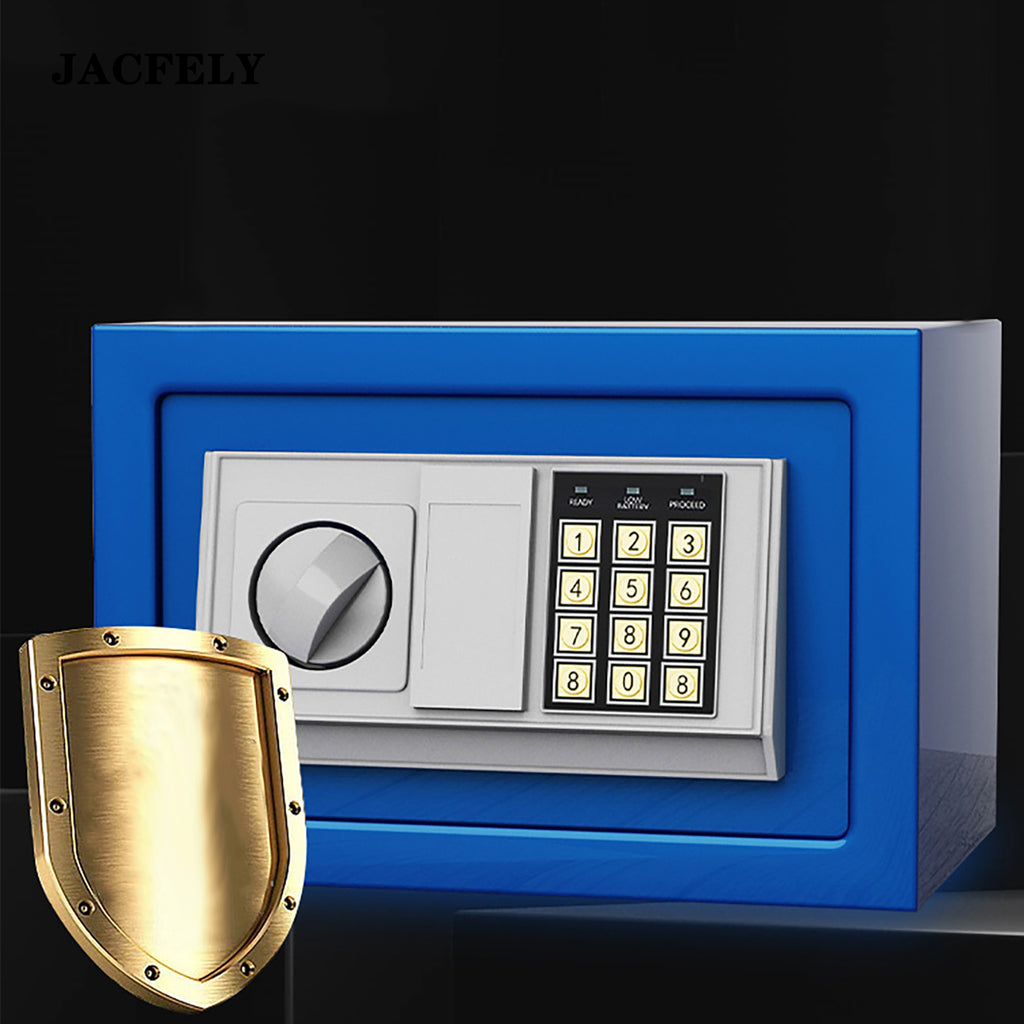 JACFELY Home Security Cabinet, Small Electronic Digital Safe with Keypad Lock and Alarm