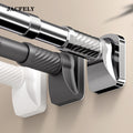 JACFELY Tension Shower Curtain Rod, No Drill Adjustable Bathroom Shower Rod, Non-Slip Telescopic Curtain Ro