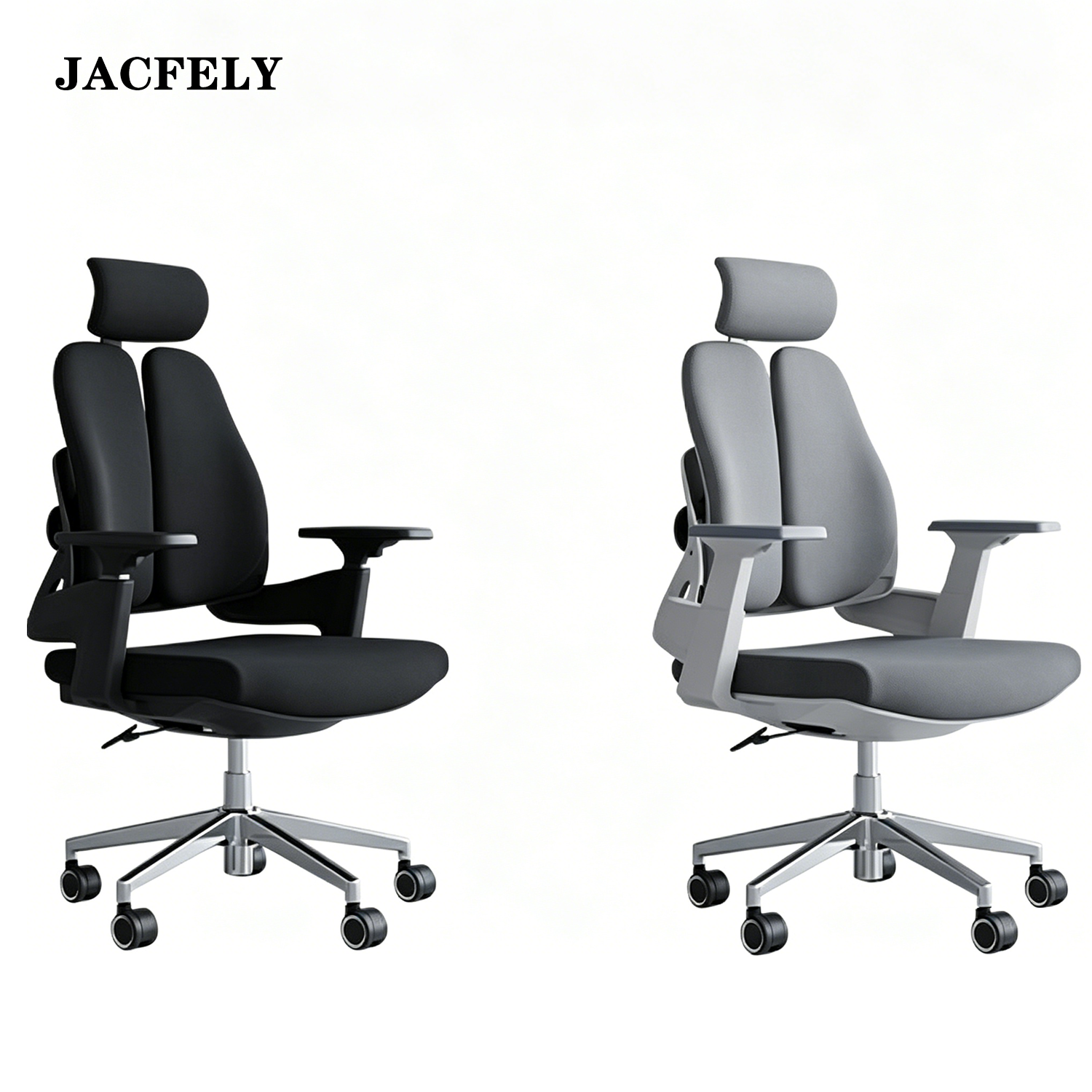 JACFELY Ergonomic Office Chair with Lumbar Support, Adjustable Swivel Computer Desk Chair
