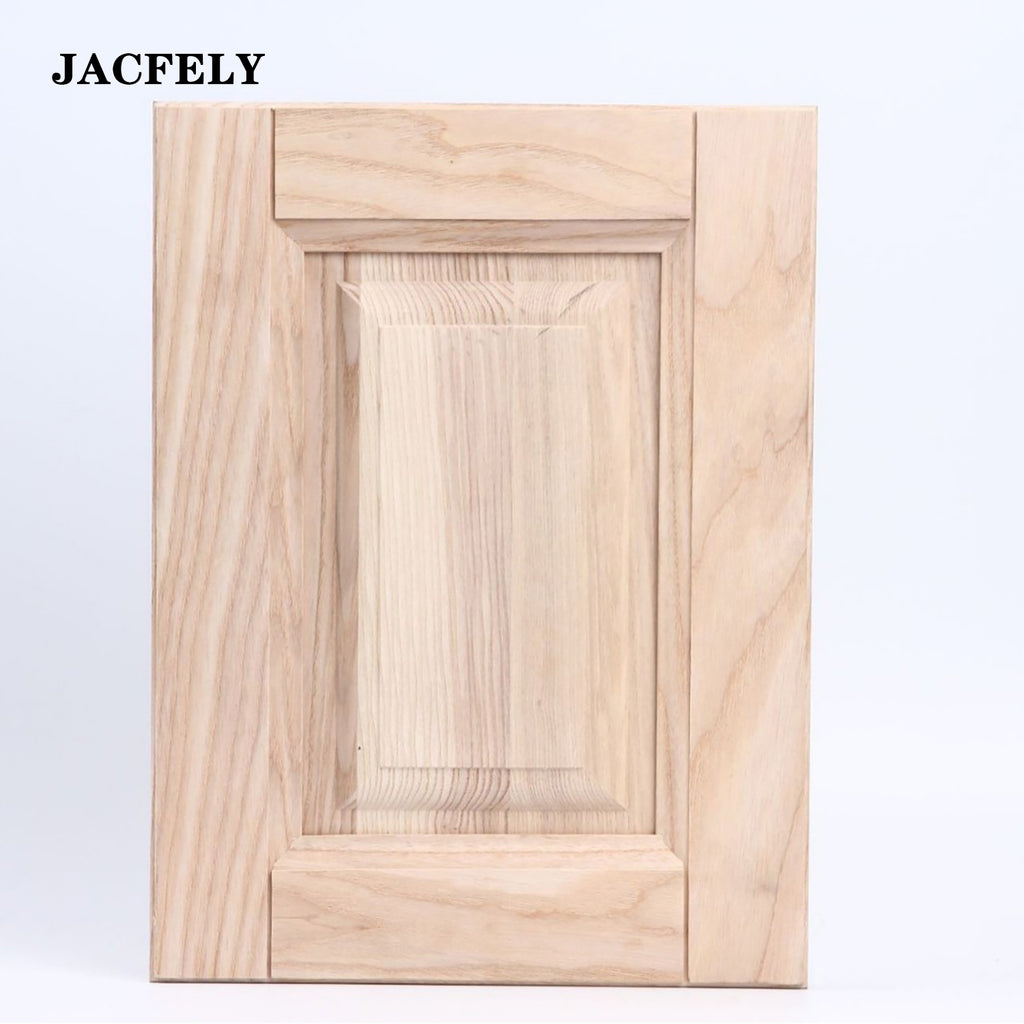 JACFELY Wood Cabinet Door, Solid Wood Replacement Door Panel for Kitchen Cabinets and Cupboards