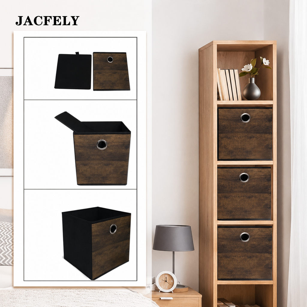 JACFELY Foldable Clothes Drawer Organizer Box