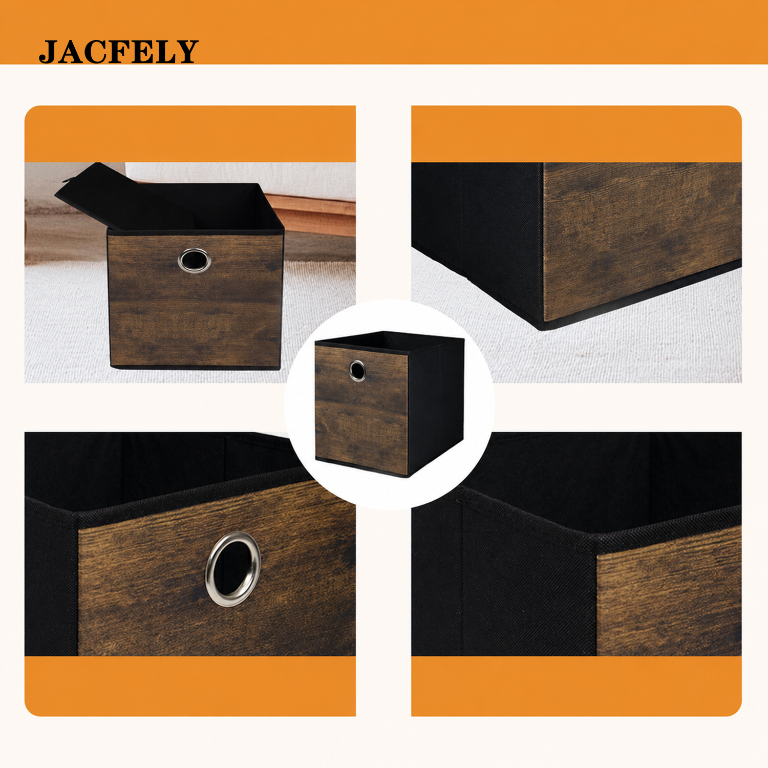 JACFELY Foldable Clothes Drawer Organizer Box