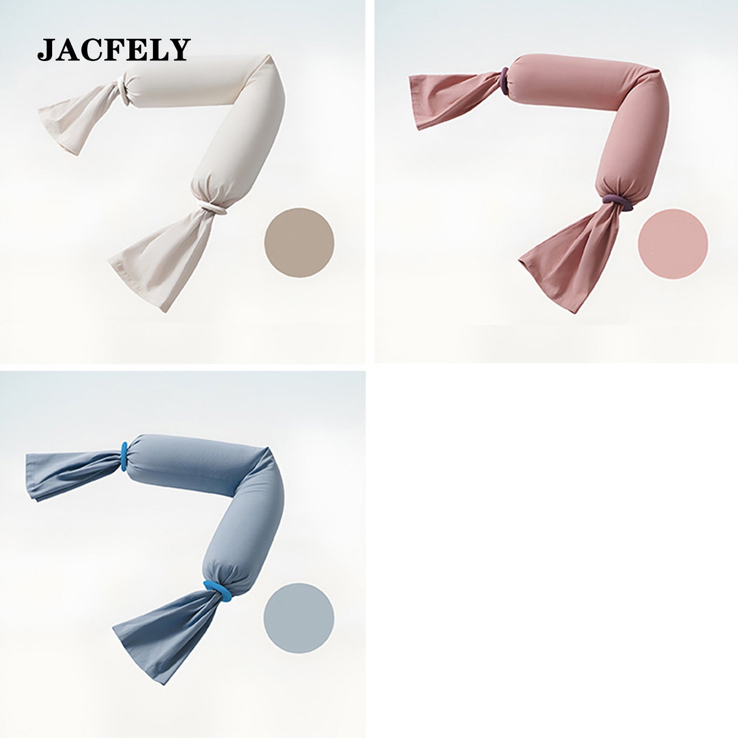JACFELY Baby Bolsters, Candy Shape Cotton-Like Infant Pillow, Soft Baby Hug Pillow