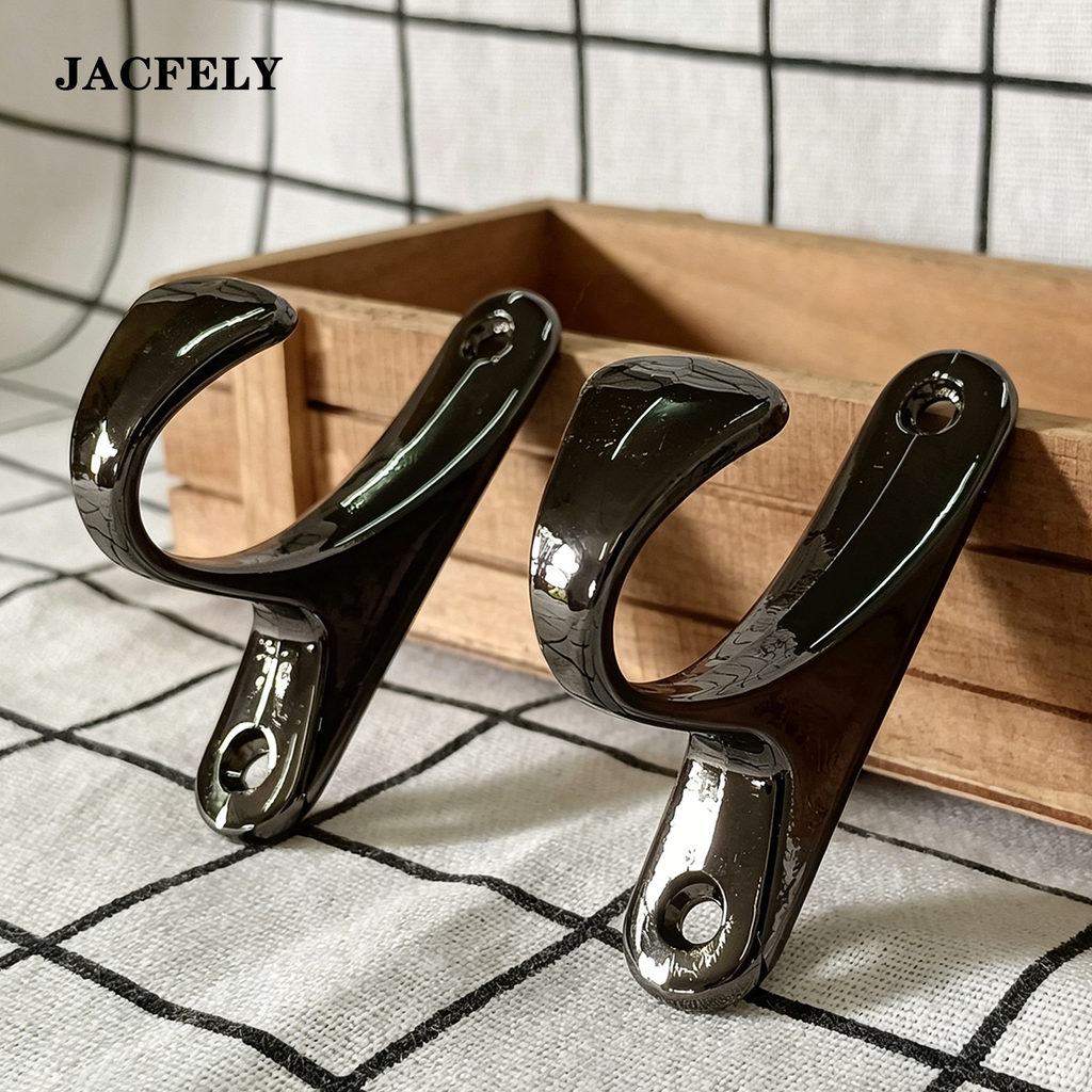 JACFELY Shower Curtain Hooks 12 Pack, Zinc Alloy Rust-Resistant Decorative Shower Curtain Hooks