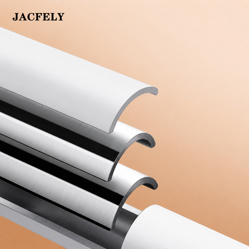 JACFELY No-Drill Adjustable Closet Rod, Telescopic Clothes Hanging Rod for Wardrobe and Closet Storage