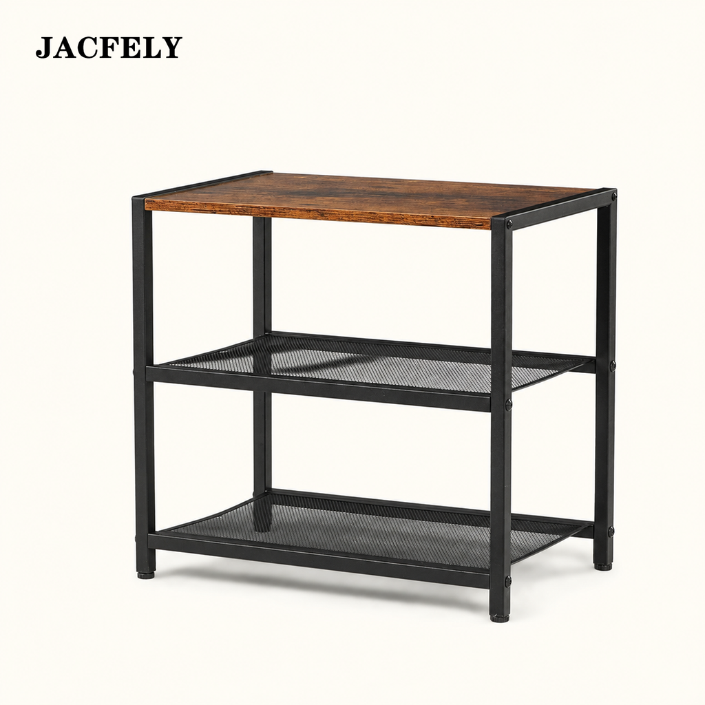 JACFELY 3-Tier Metal Shoe Rack Organizer, Shoe Storage Shelf
