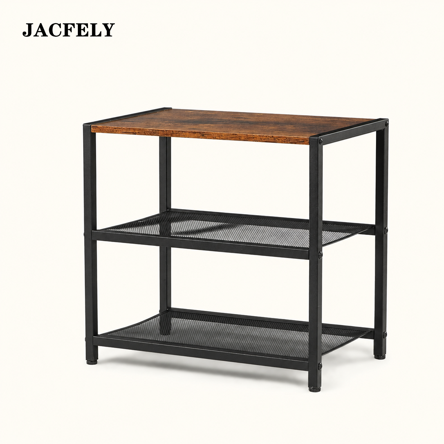 JACFELY 3-Tier Metal Shoe Rack Organizer, Shoe Storage Shelf