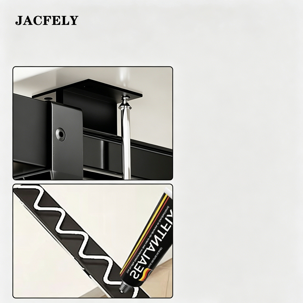 JACFELY Pull-Out Sliding Clothes Hanger Rack, Damping Slide Rail Closet Rod for Wardrobe Storage