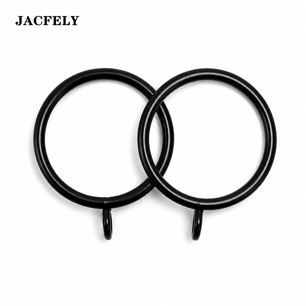 JACFELY 40PCS Curtain Rings, Roman Rings for Curtains, Drapery Hanging Rings and Curtain Accessories