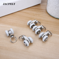 JACFELY 20PCS Curtain Track Roller Hooks, Sliding Glider Pulley Wheels for Curtain Rail Accessories