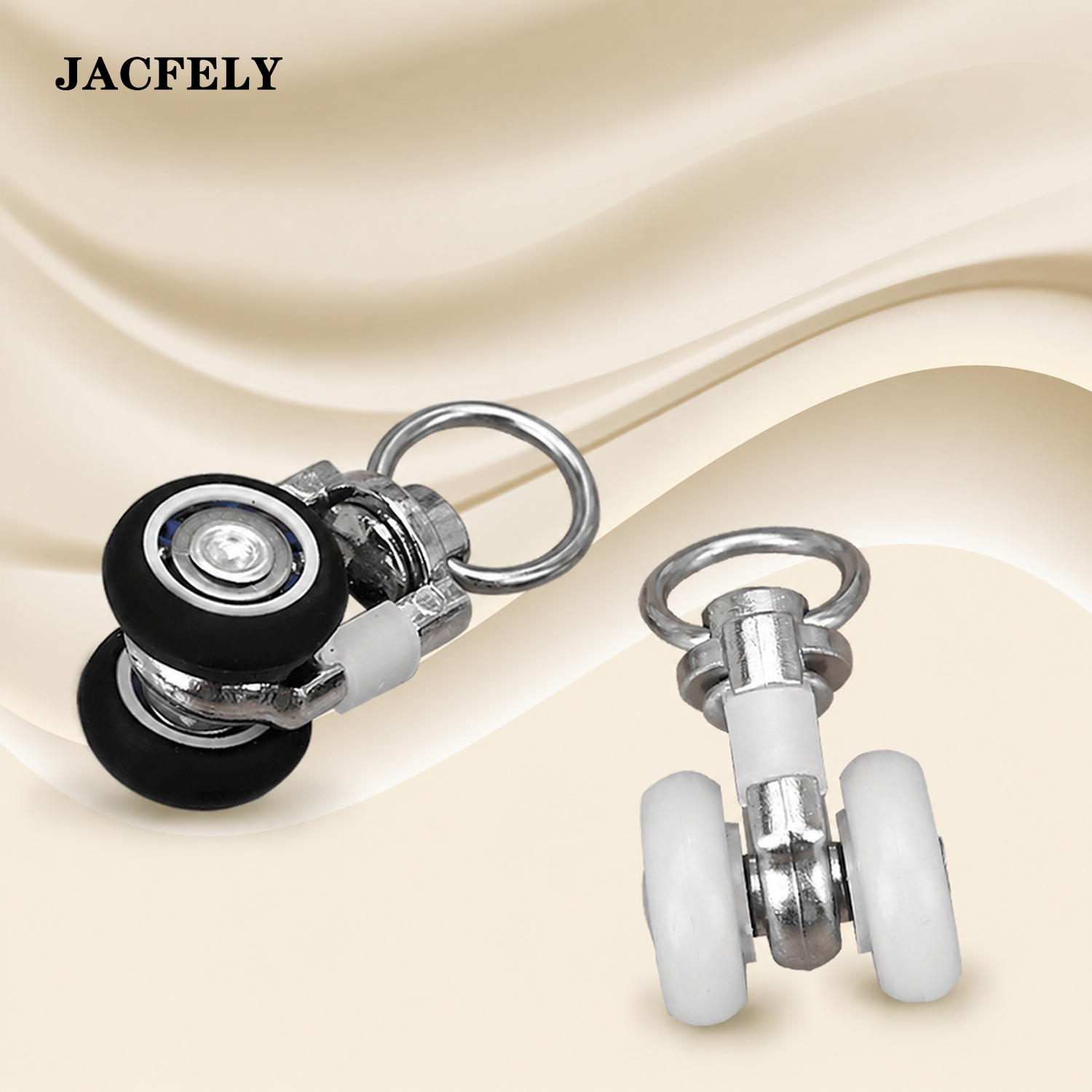 JACFELY 20PCS Curtain Track Roller Hooks, Sliding Glider Pulley Wheels for Curtain Rail Accessories