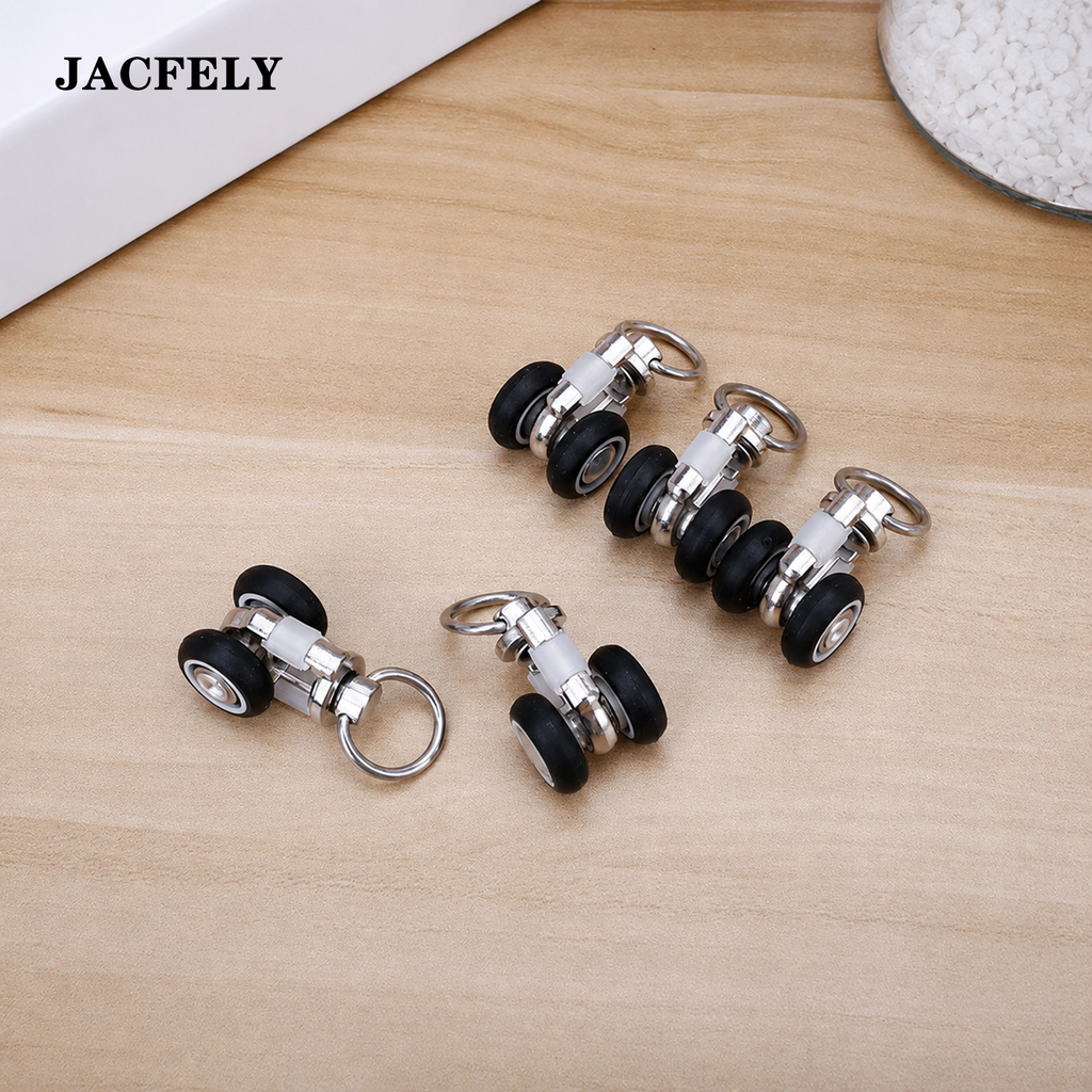 JACFELY 20PCS Curtain Track Roller Hooks, Sliding Glider Pulley Wheels for Curtain Rail Accessories