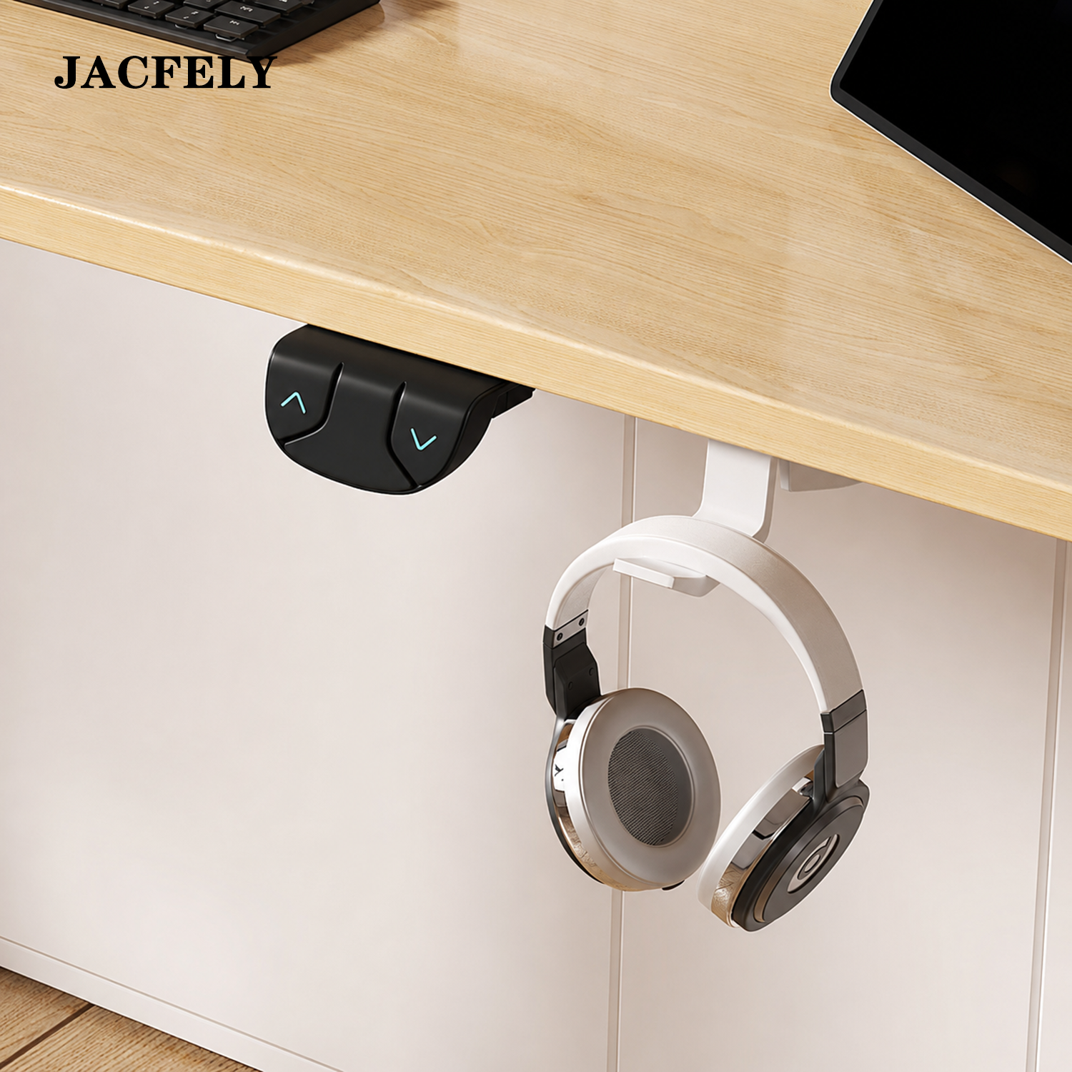JACFELY Smart Electric Standing Desk, Height Adjustable Ergonomic Computer Desk