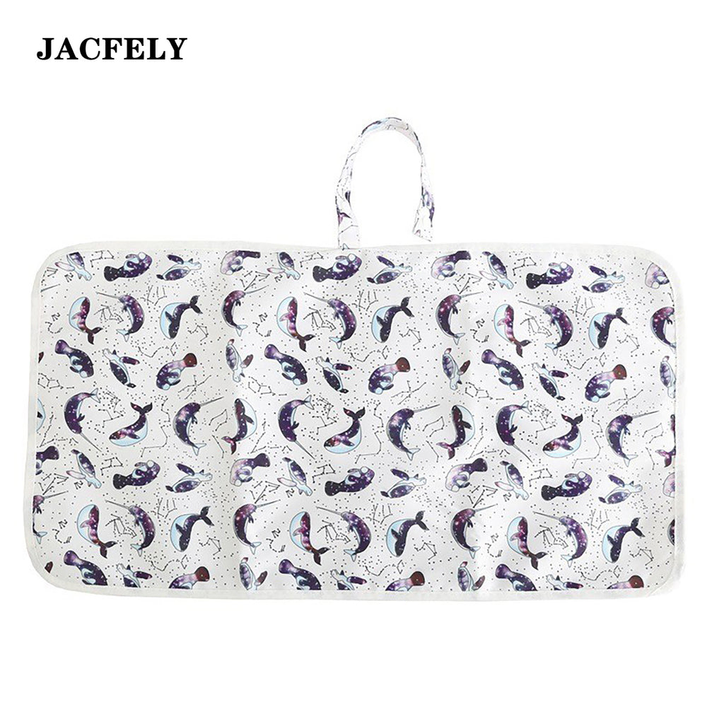 JACFELY Portable Baby Diaper Changing Pad, Foldable Waterproof Changing Mat
