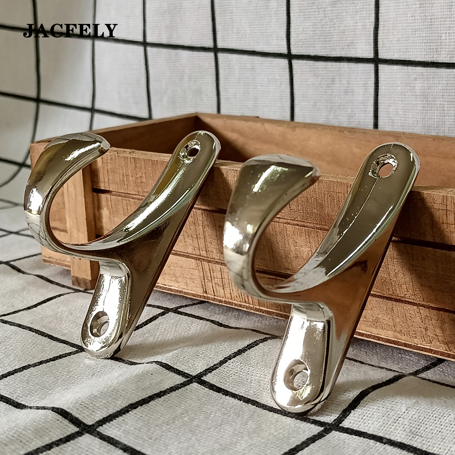 JACFELY Shower Curtain Hooks 12 Pack, Zinc Alloy Rust-Resistant Decorative Shower Curtain Hooks