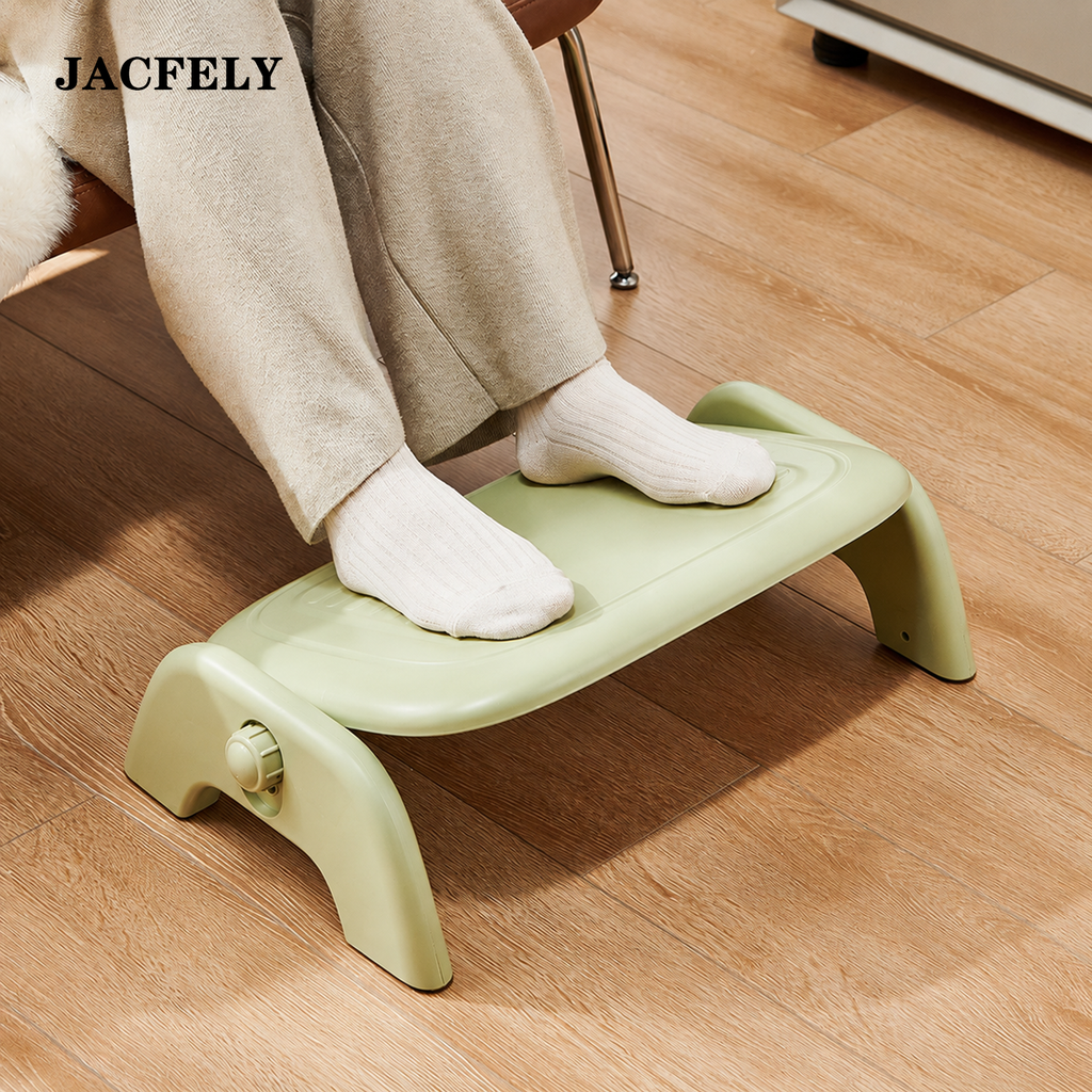 JACFELY Footstools, Under Desk Foot Rest for Office, Ergonomic Foot Stool with Non-Slip Base