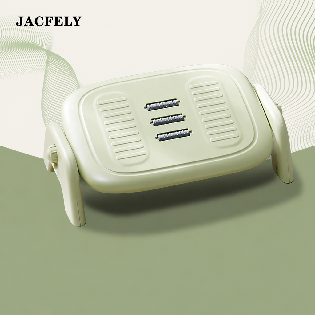 JACFELY Footstools, Under Desk Foot Rest for Office, Ergonomic Foot Stool with Non-Slip Base