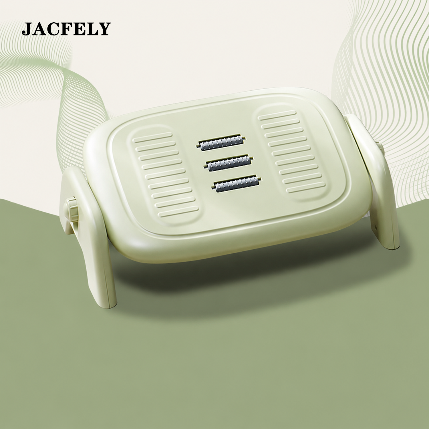 JACFELY Footstools, Under Desk Foot Rest for Office, Ergonomic Foot Stool with Non-Slip Base