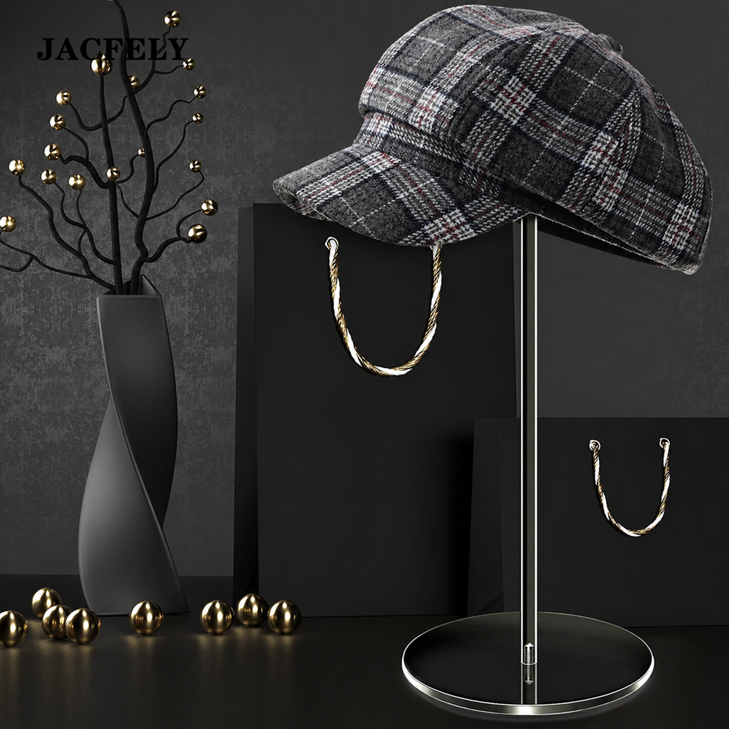 JACFELY Hat stands 2 Pack, Clear Acrylic Hat Display Stands, Transparent Hat Organizer Holder
