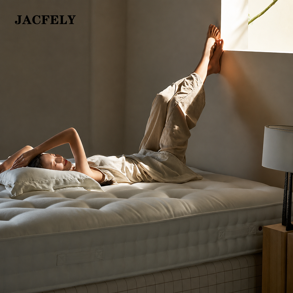 JACFELY180 x 200 cm Mattress, 26 cm Thick Pocket Mattress, Medium Firm Breathable Mattress