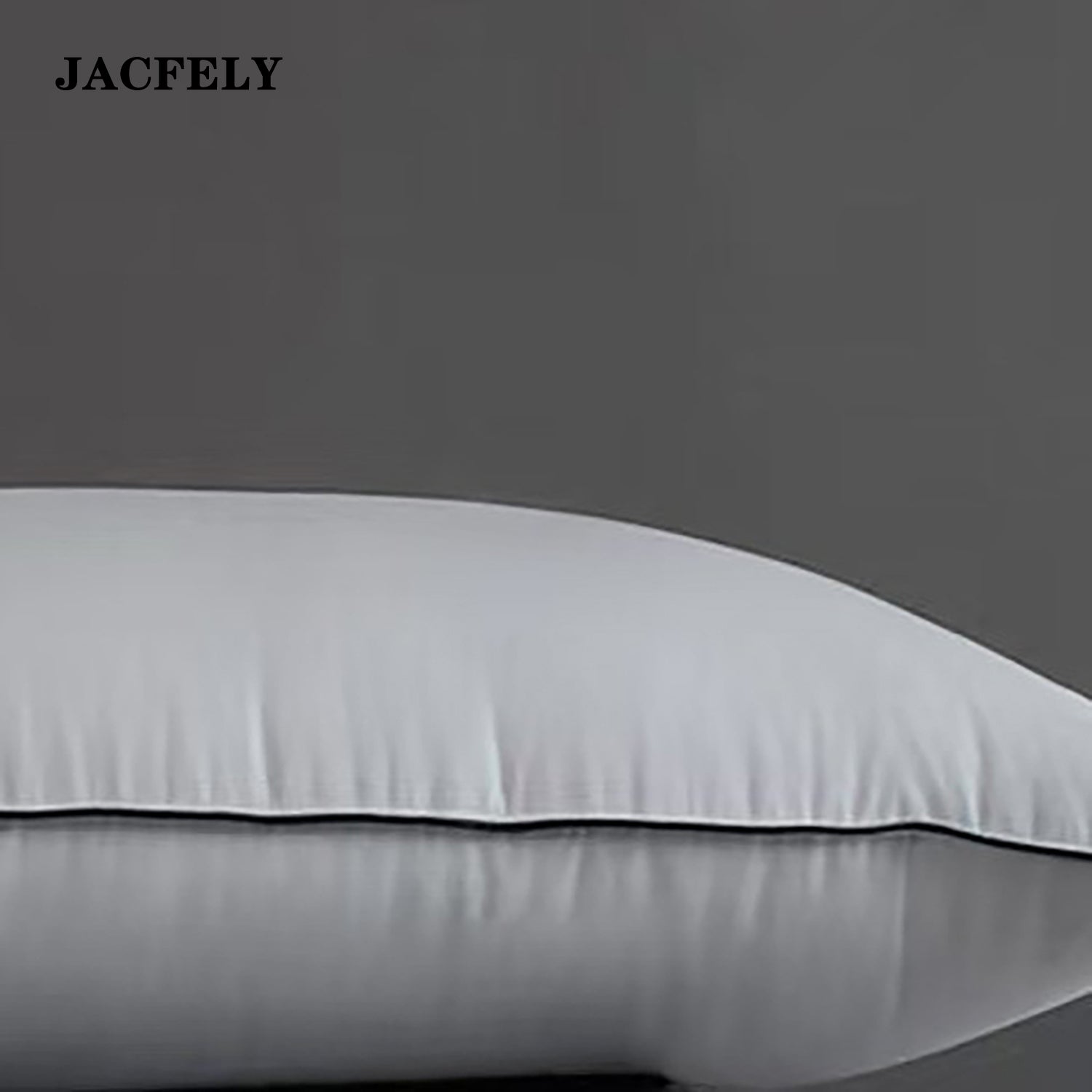 JACFELY 60% Down Pillow, Cotton Bed Pillow Insert, Soft Fluffy Sleeping Pillow