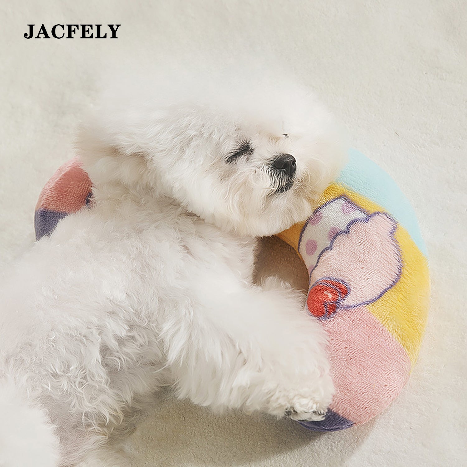 JACFELY Dog Neck Pillow, Small Pet Pillow for Sleeping, Soft Puppy Headrest Cushion