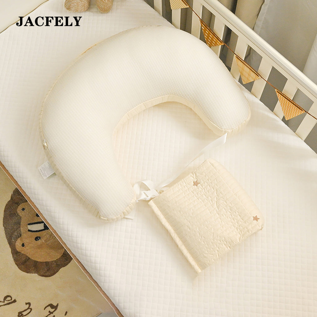 JACFELY Baby Nursing Pillow, Soft Feeding Support Pillow with Class A Baby-Friendly Fabric, Portable Infant Support Cushion