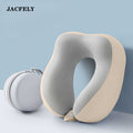 JACFELY Memory Foam Travel Pillow, U-Shaped Neck Pillow with Portable Storage Bag, Soft Neck Support Pillow