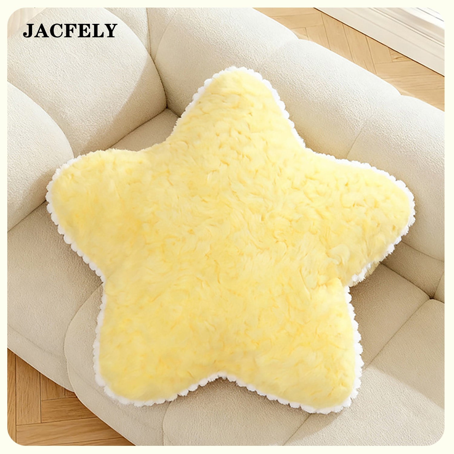 JACFELY Accent Pillows, Plush Star and Moon Throw Pillows, Soft Decorative Sofa Cushions