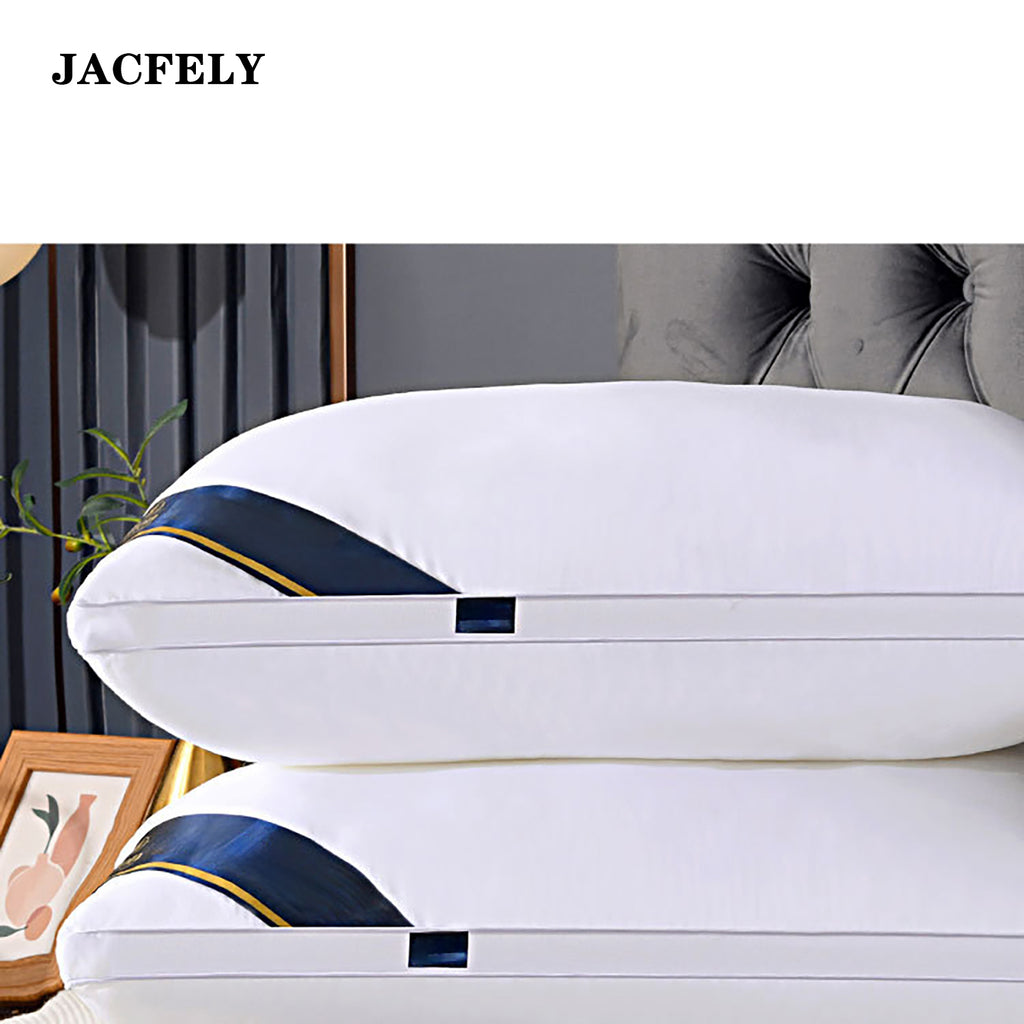JACFELY Bed Pillows Set of 2,  Polyester Filled Sleeping Pillows with Soft Brushed Fabric