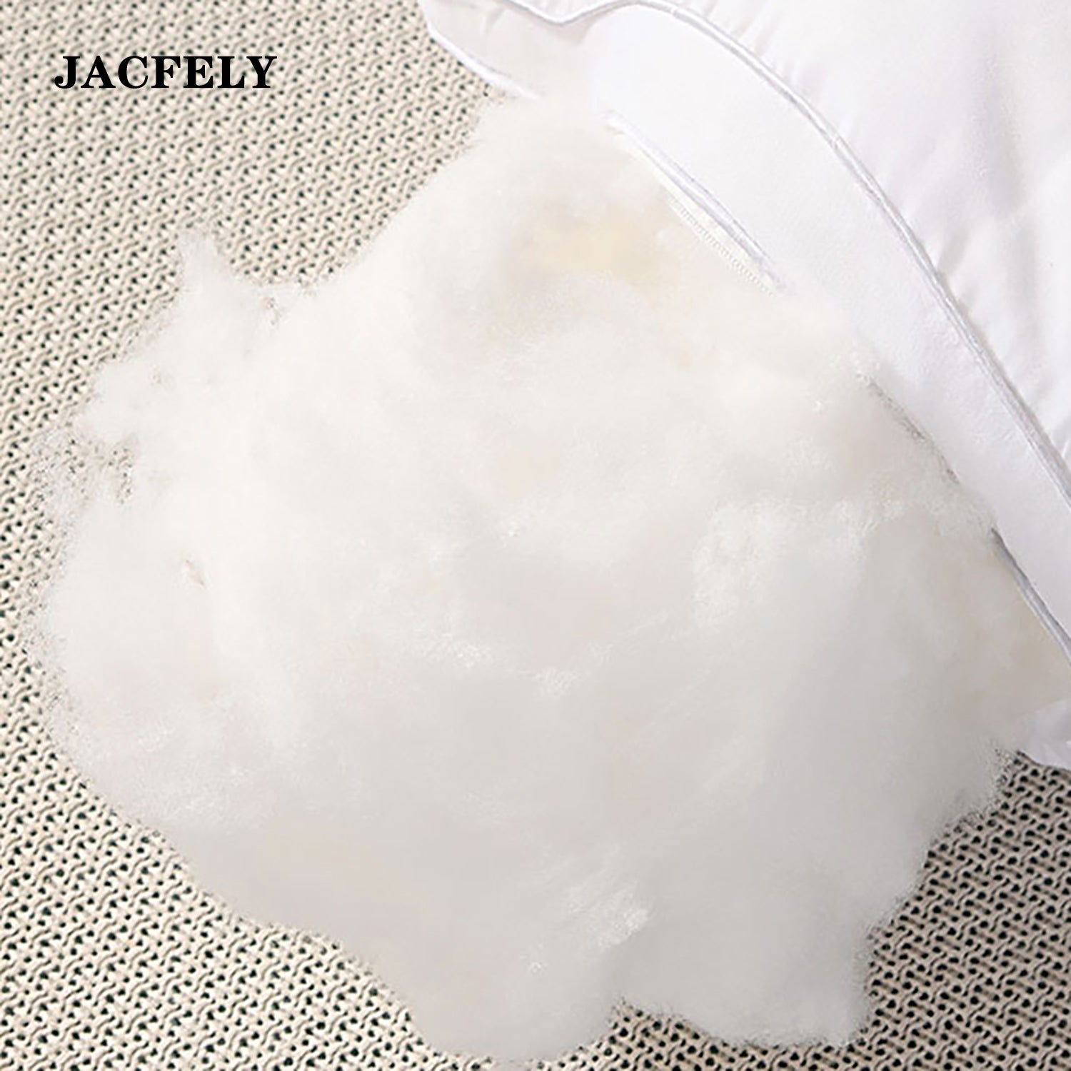 JACFELY Bed Pillows Set of 2,  Polyester Filled Sleeping Pillows with Soft Brushed Fabric