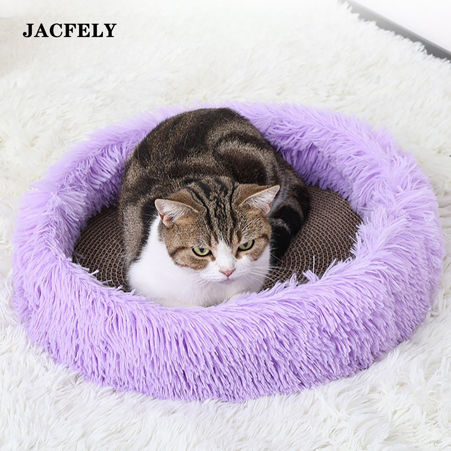 JACFELY Cat Scratcher, All-Season Cat Scratching Board Bed, Durable Cat Scratch Pad