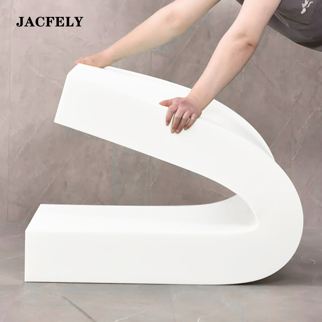 JACFELY Chair Mats, Square Chair Seat Cushions with High Density Foam, Non-Slip Thick Chair Pads with Removable Washable