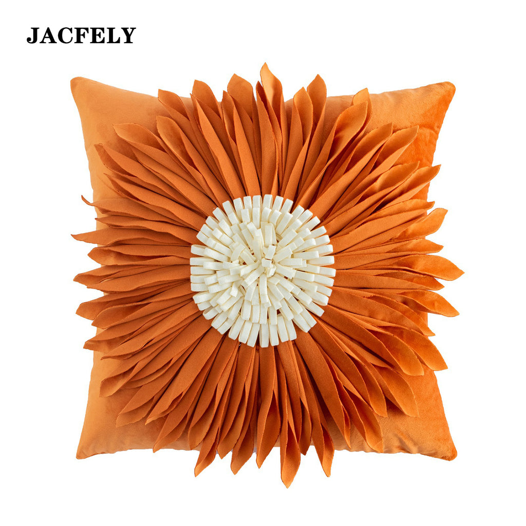 JACFELY 3D Sunflower Throw Pillow, Decorative Accent Pillow Cushion for Sofa, Couch, Living Room, Bedroom and Home Decor