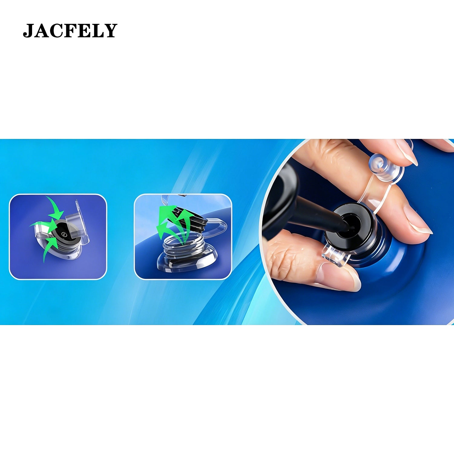 JACFELY Above Ground Pool Pillow, Heavy Duty PVC Winter Pool Air Pillow with Rope, Cold-Resistant Pool Cover Support Cushion for Ice Freeze Protection