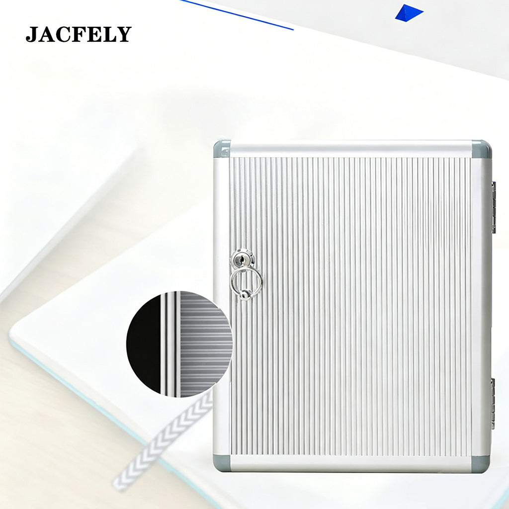JACFELY Aluminum Alloy Key Cabinet, Wall Mounted Lockable Key Management Box, Key Storage Cabinet Organizer