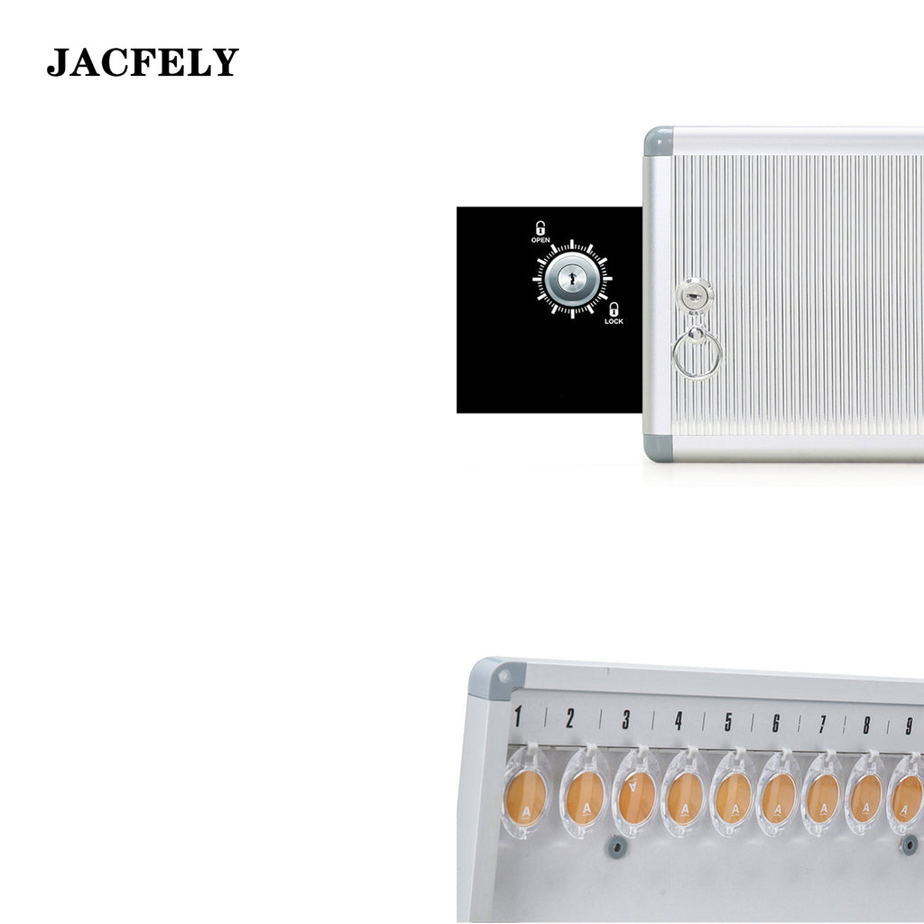 JACFELY Aluminum Alloy Key Cabinet, Wall Mounted Lockable Key Management Box, Key Storage Cabinet Organizer