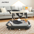 JACFELY Foldable Baby Walker, Anti-Rollover Baby Push Walker with Adjustable Height