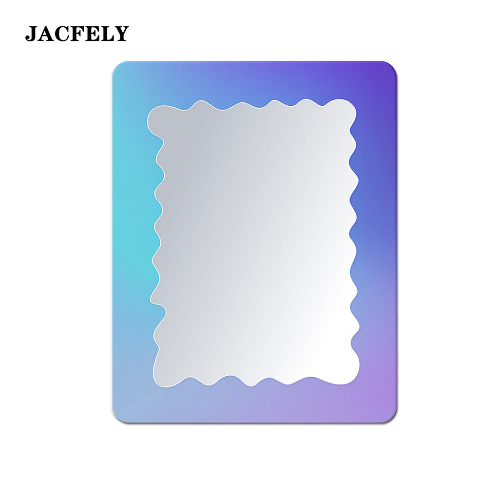 JACFELY Magnetic Locker Mirror, Iridescent School Locker Mirror, Decorative Magnetic Mirror